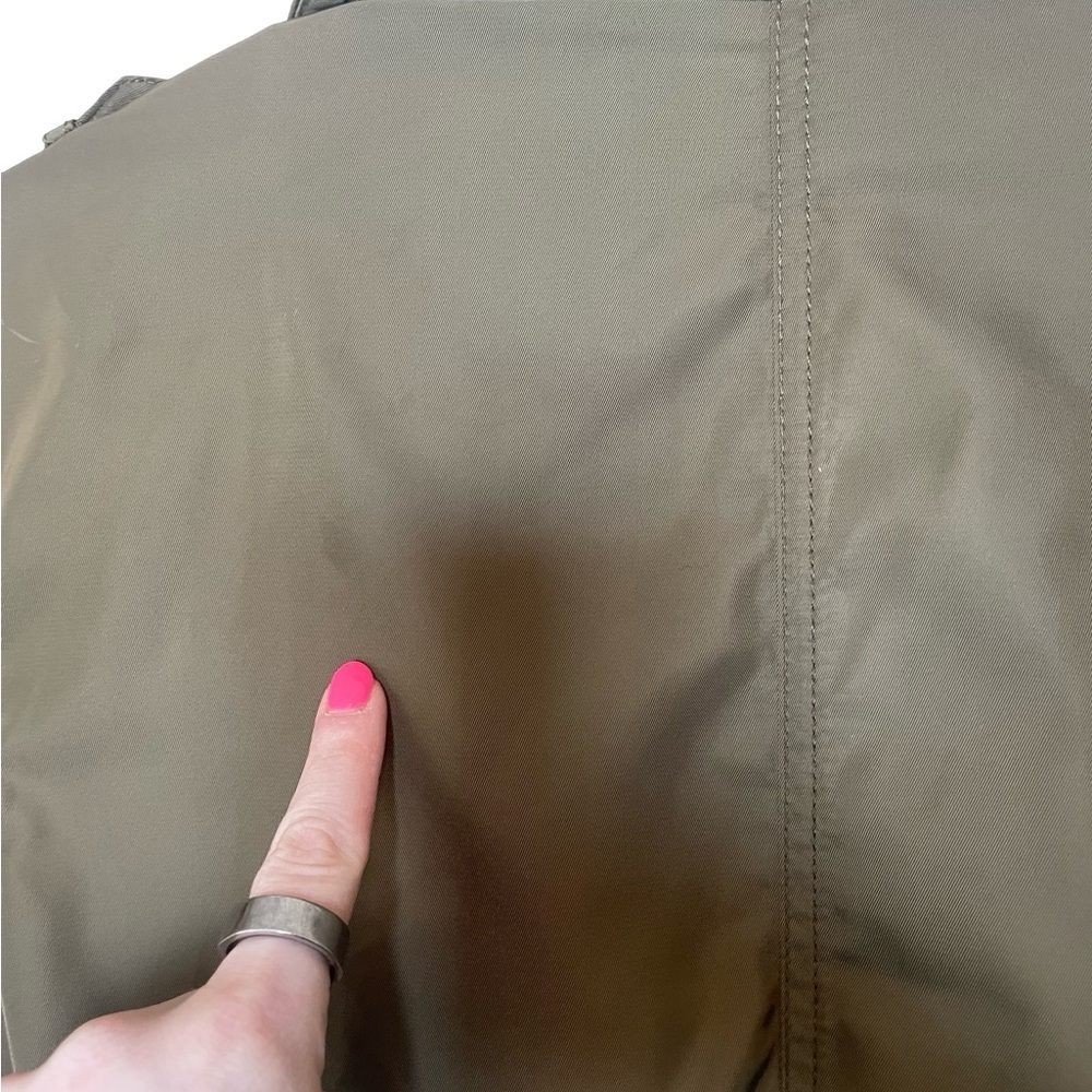 Michael Kors Olive Utility Jacket Small Gold Hardware Anorak - Picture 6 of 12